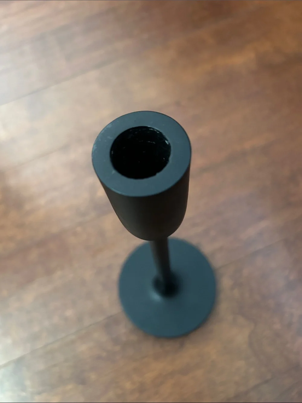 Crate and Barrel Megs Medium Black Taper Candle Holder 11